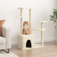 Vidaxl kattenmeubel met sisal krabpalen 107,5 cm crèmekleurig