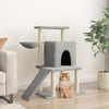 Muebles de gato de Vidaxl con postes de rascado de sisal 96.5 cm de gris claro
