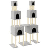 Muebles de gato de Vidaxl con postes de rascado de sisal 199 cm de gris claro