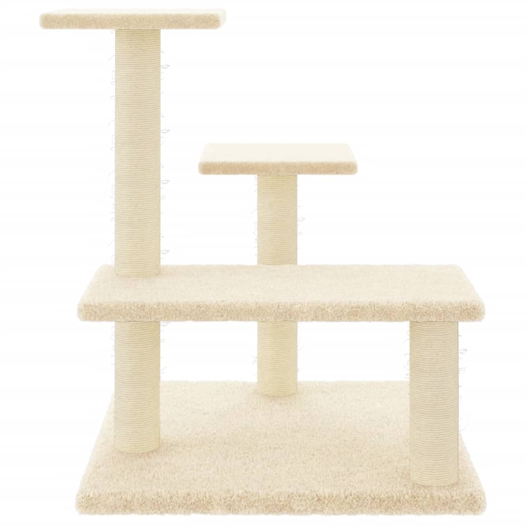 VidaXL Kattenmeubel met sisal krabpalen 61 cm crèmekleurig