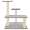 Muebles de gato de Vidaxl con postes de rascado de sisal 61 cm de gris claro