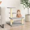 Muebles de gato de Vidaxl con postes de rascado de sisal 61 cm de gris claro