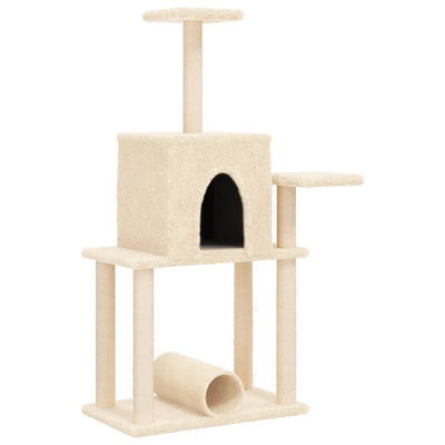 Vidaxl kattenmeubel met sisal krabpalen 122 cm crèmekleurig