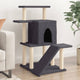 Muebles de gato de Vidaxl con postes de rascado de sisal 97 cm de gris oscuro