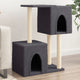 Vidaxl cat furniture with sisal scratching posts 86 cm dark gray