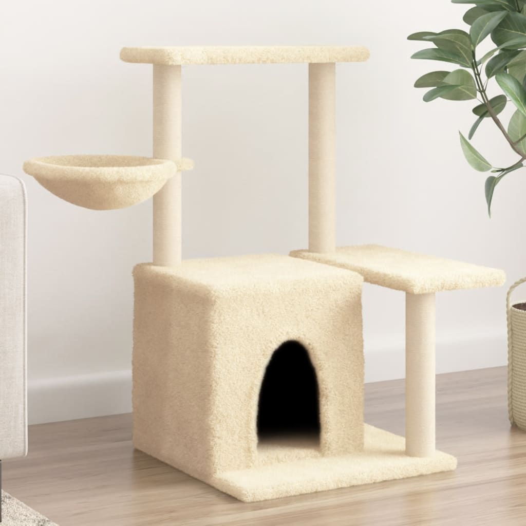 Vidaxl Cat Furniture con graffi di sisal 83 cm crema