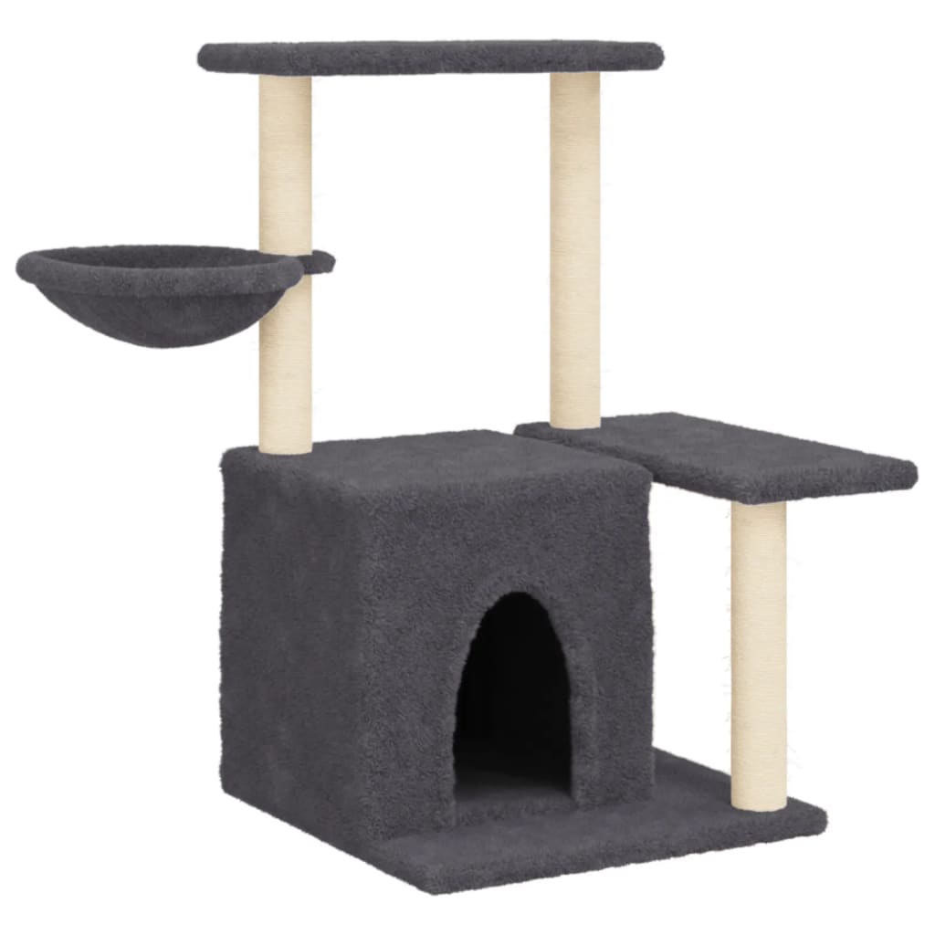 Vidaxl Cat Furniture con graffi di sisal 83 cm grigio scuro