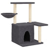 Vidaxl kattenmeubel met sisal krabpalen 83 cm donkergrijs