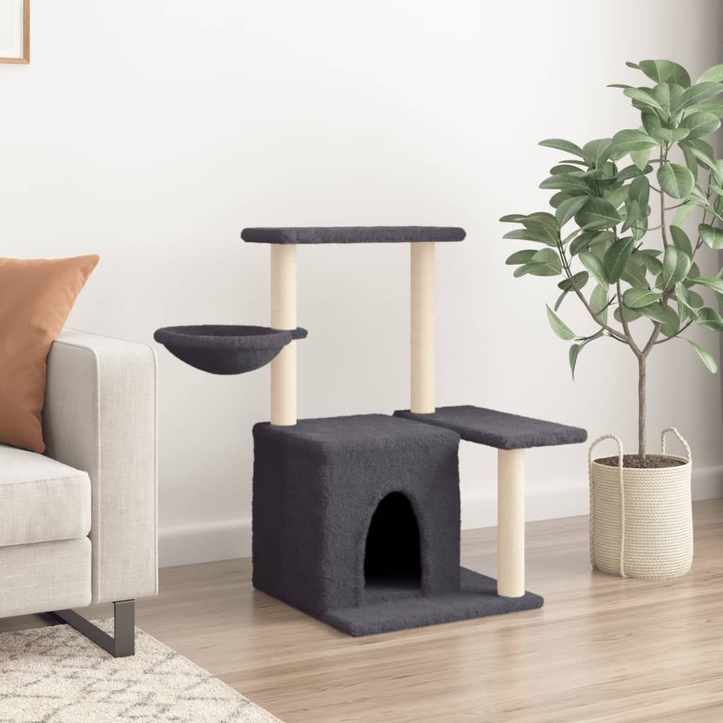 Vidaxl Cat Furniture con graffi di sisal 83 cm grigio scuro