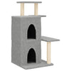 Muebles de gato de Vidaxl con postes de rascado de sisal 97 cm de gris claro