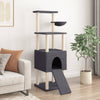 Muebles de gato de Vidaxl con postes de rascado de sisal 153 cm de gris oscuro