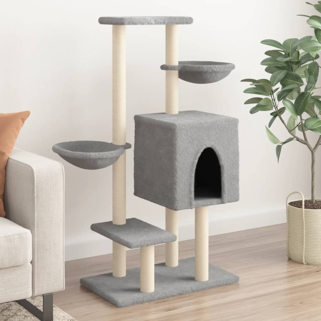 Vidaxl Cat Furniture con graffi di sisal 117 cm grigio chiaro