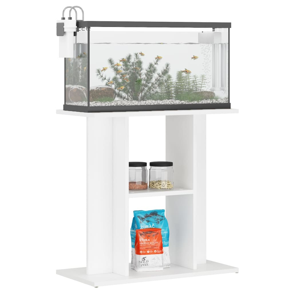 Vidaxl Aquarium Standard 60x30x60 cm Bianco in legno elaborato