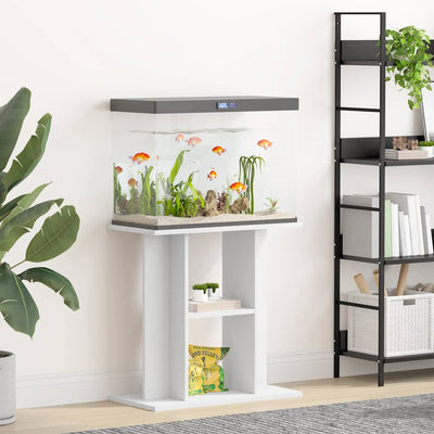 Vidaxl Aquarium Standard 60x30x60 cm Bianco in legno elaborato