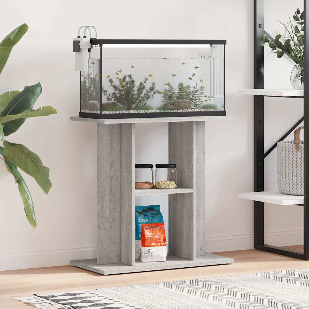 Estándar de Aquarium Vidaxl 60x30x60 cm de madera procesada Sonoma gris