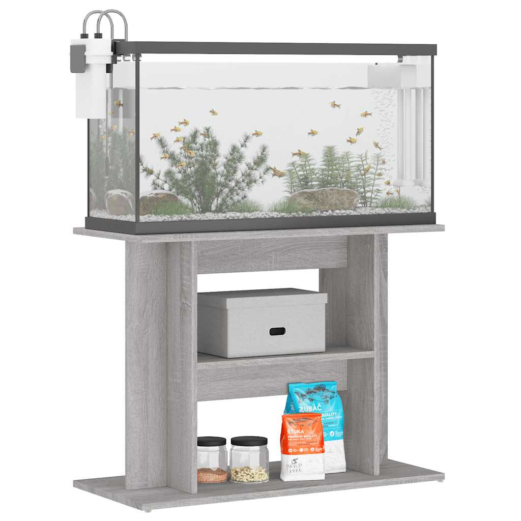 Vidaxl Aquarium Standard 80x35x60 cm Sonoma grigio elaborato