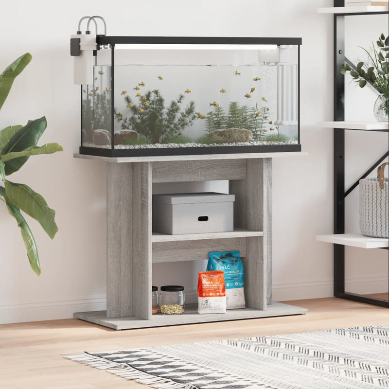 Vidaxl Aquarium Standard 80x35x60 cm Sonoma grigio elaborato