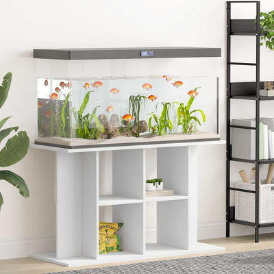 Vidaxl Aquarium Standard 100x40x60 cm Bianco in legno elaborato