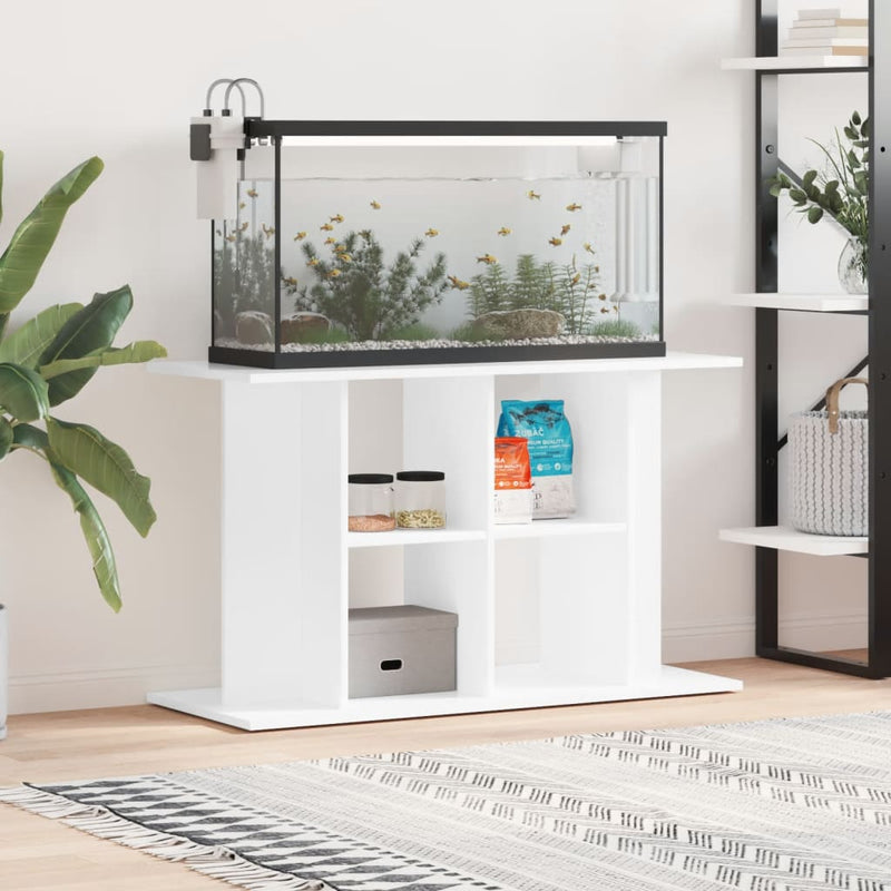 Vidaxl Aquarium Standard 100x40x60 cm de madera procesada blanca de alto brillo