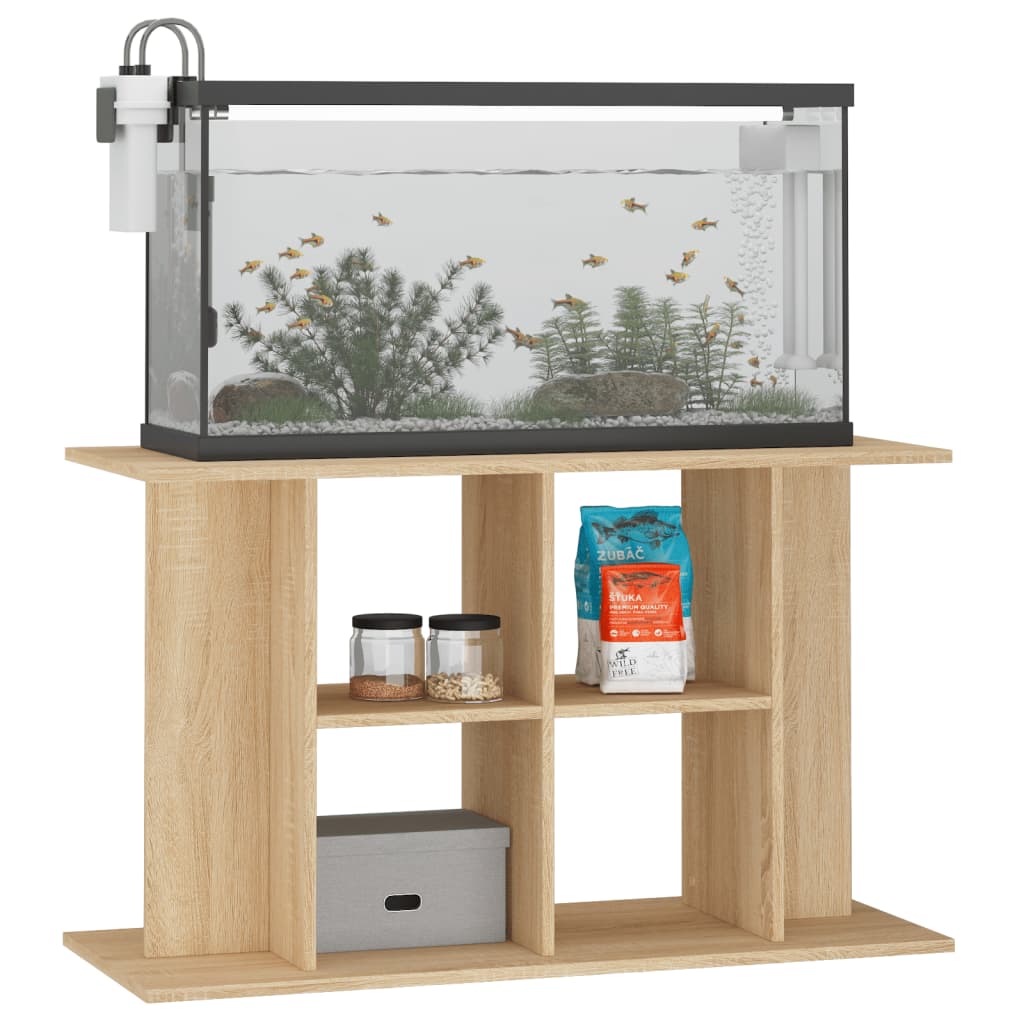 Vidaxl Aquarium Standard 100x40x60 cm de madera procesada Sonoma Oak -Colorado