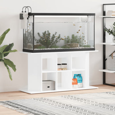 Vidaxl Aquarium Standard 120x40x60 cm de madera procesada blanca de alto brillo