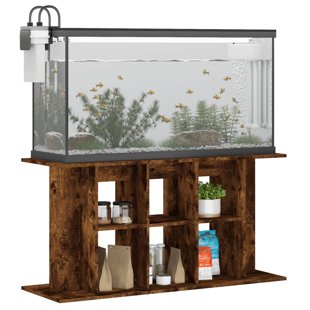 Vidaxl Aquarium Standard 120x40x60 cm Colore di quercia fumato a legna