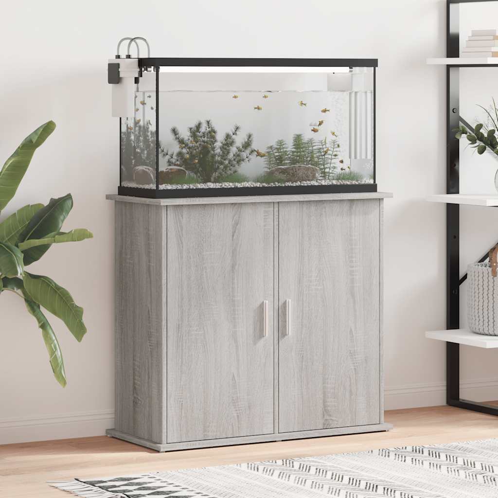 Vidaxl Aquarium Standard 81x36x73 cm Oak Sonoma Grey Elaborato