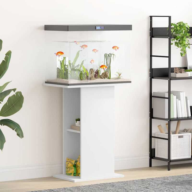 Vidaxl Aquarium Standard 60.5x36x72.5 cm de madera procesada blanca