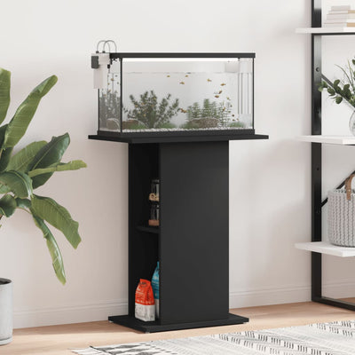 VidaXL Aquariumstandaard 60,5x36x72,5 cm bewerkt hout zwart