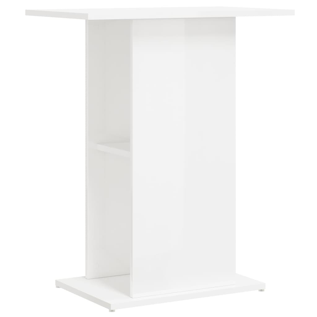 Vidaxl Aquarium Standard 60.5x36x72.5 cm Bianco di lucentezza in legno trasformato