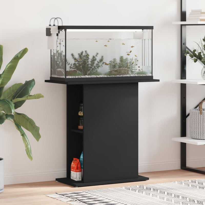 Vidaxl Aquarium Standard 75x36x72.5 cm de madera procesada negra