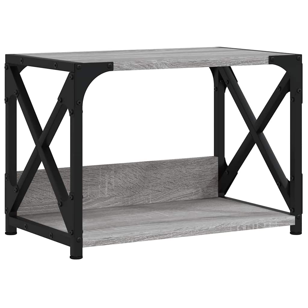Soporte de impresora Vidaxl 44x26x31.5 cm de madera procesada Grey Sonoma Oak