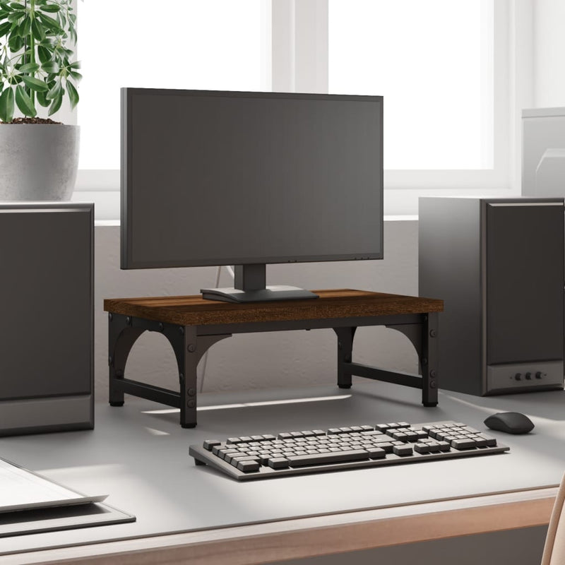 Vidaxl Monitor Standard 37x23x14 cm Color de roble de madera procesada
