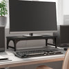 Vidaxl monitorstandaard 55x23x14 cm bewerkt hout zwart