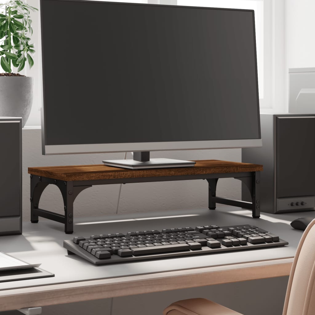Vidaxl Monitor Standard 55x23x14 cm Color de roble de madera procesada de madera