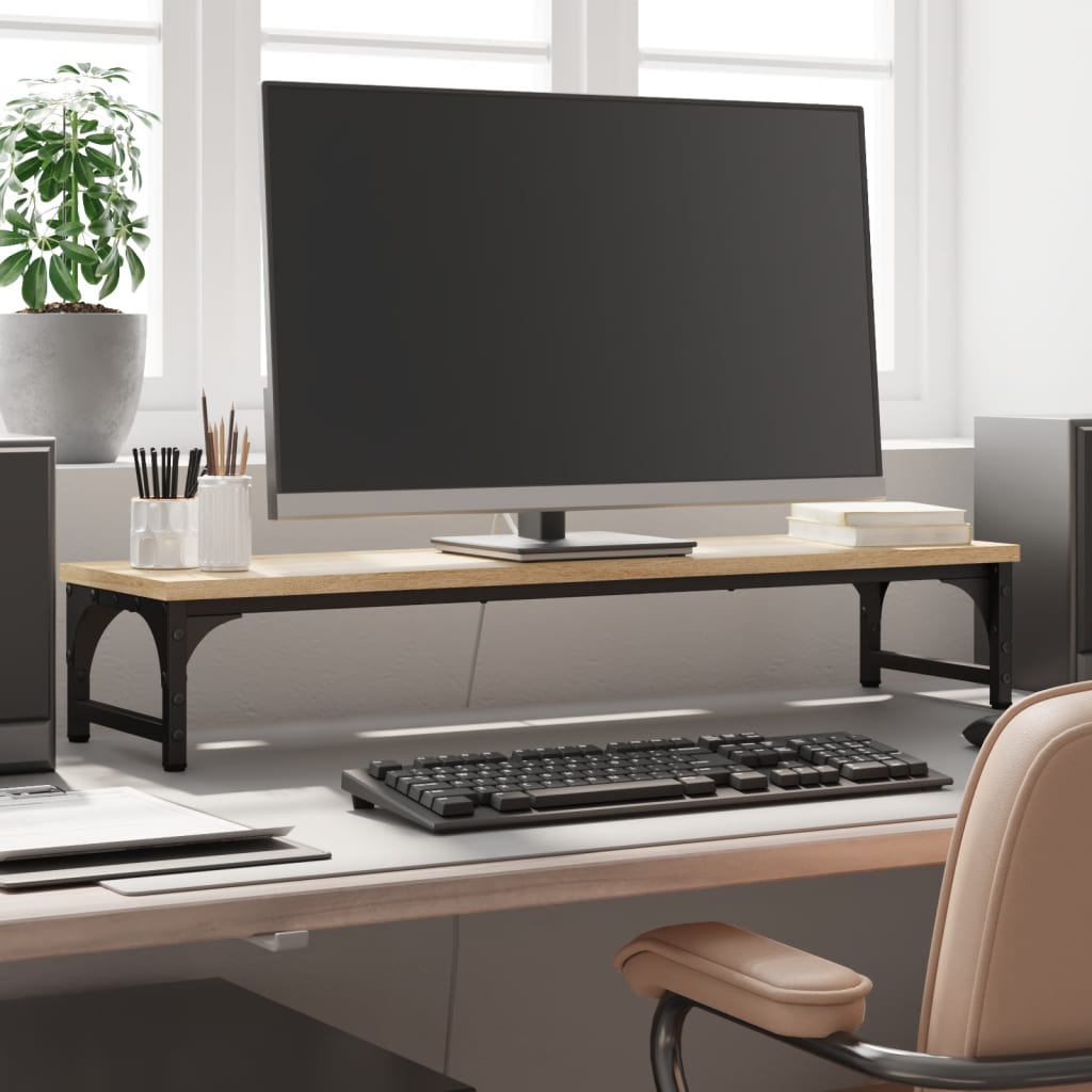 Vidaxl monitorstandaard 85x23x15,5 cm bewerkt hout sonoma eikenkleurig