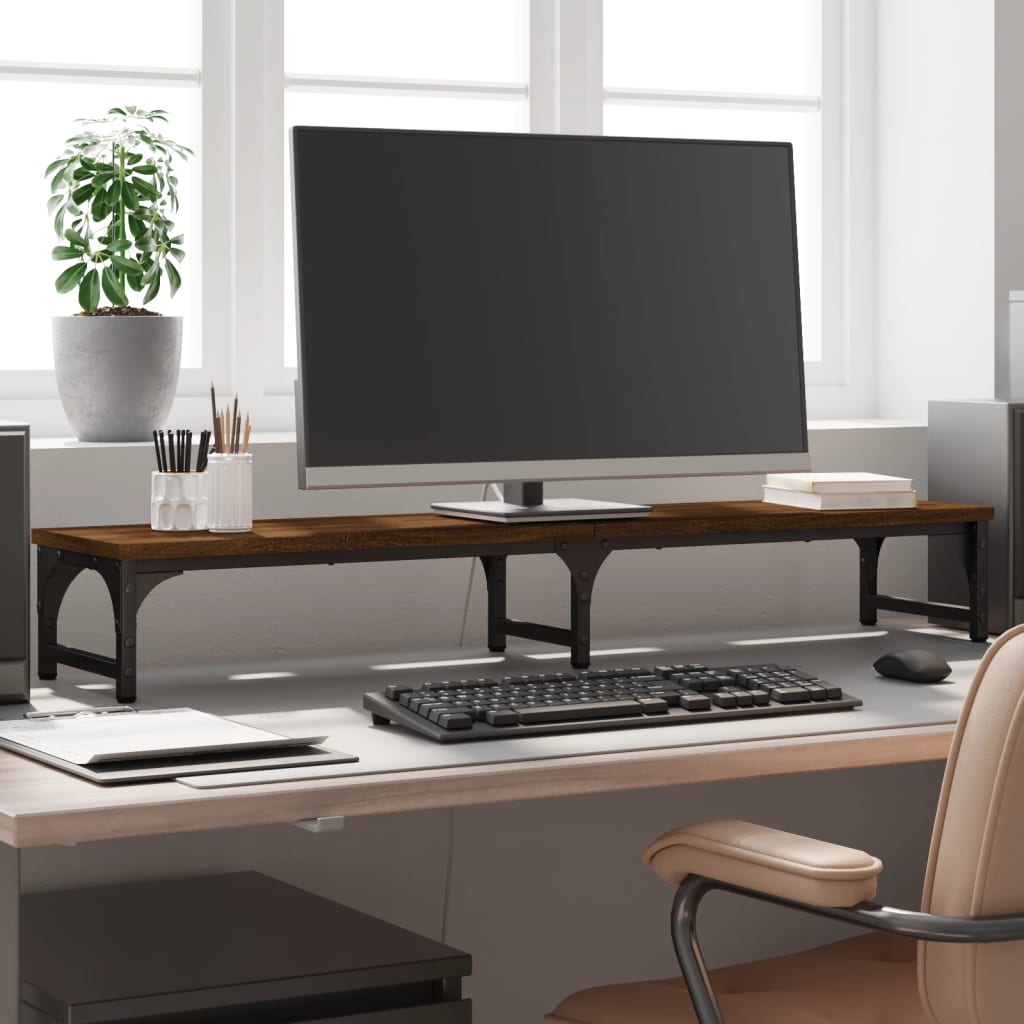 Vidaxl Monitor se encuentra 105x23x15.5 cm Color de roble de madera procesada