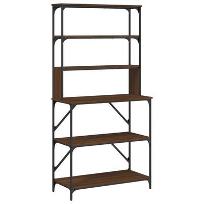 Vidaxl Bakers Rack a 6 strati 90x40x180 cm Colore in rovere marrone in legno