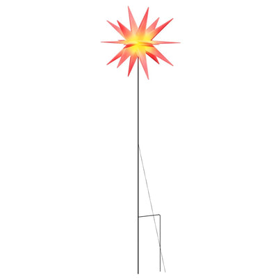 Lampada di Natale Vidaxl con perno macinato e LED pieghevole 57 cm di rosso