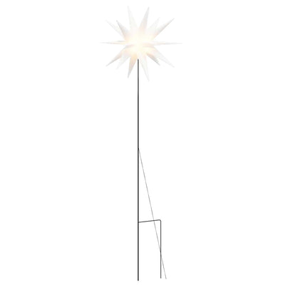 Lampada natalizia Vidaxl con perno macinato e LED pieghevole 57 cm bianco