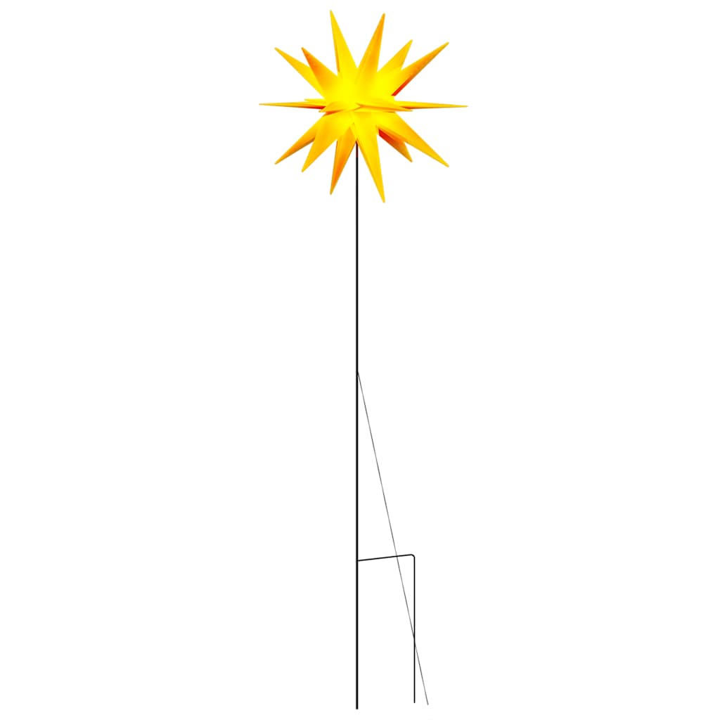 Lámpara de Navidad Vidaxl con pasador de tierra y LED plegable 57 cm amarillo