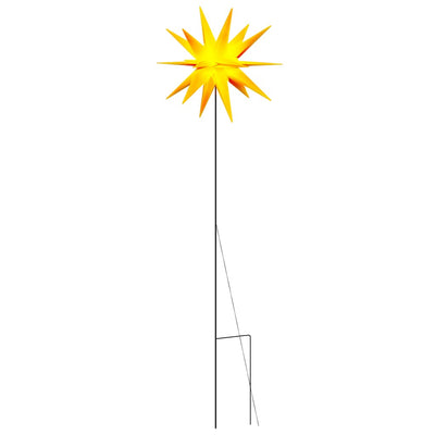 Lampada di Natale Vidaxl con perno macinato e LED pieghevole 57 cm giallo