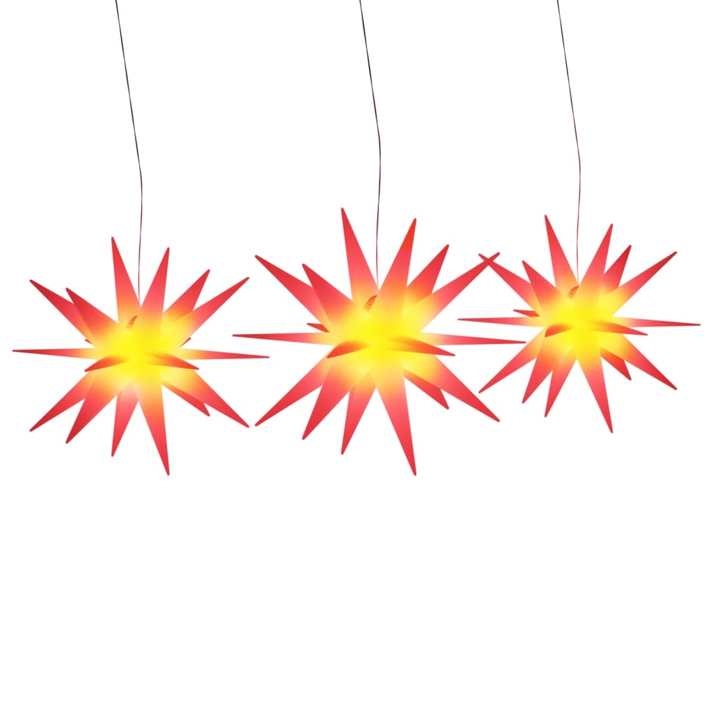 Vidaxl lampade natalizie con LED 3 pezzi pieghevole rosso