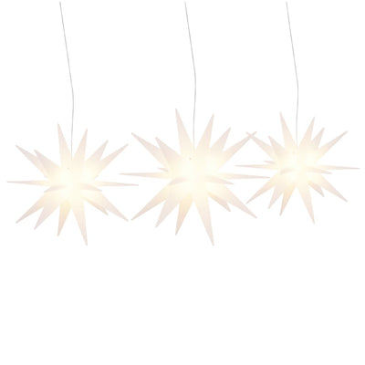 Vidaxl Lampade natalizie con LED 3 pezzi pieghevoli bianchi