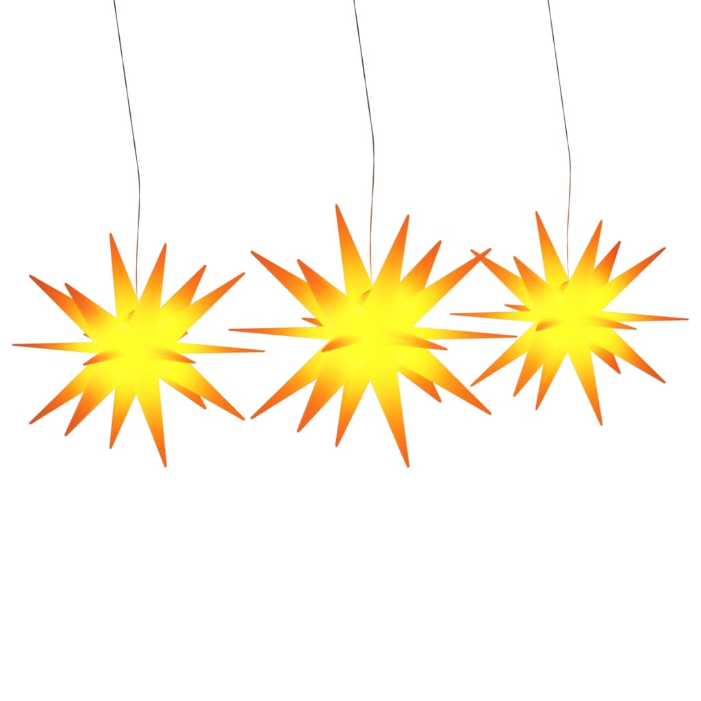 Vidaxl lampade natalizie con LED 3 pezzi pieghevole giallo