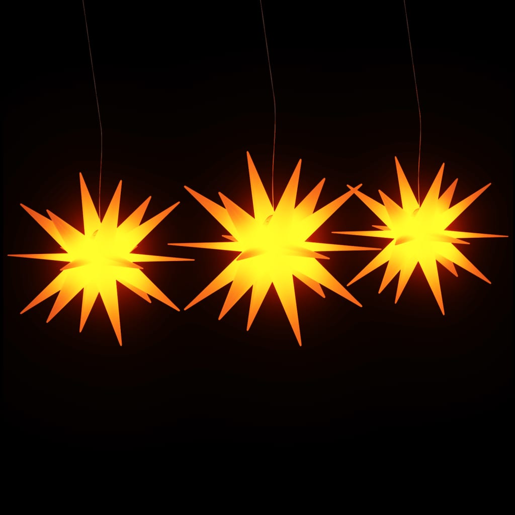Vidaxl lampade natalizie con LED 3 pezzi pieghevole giallo