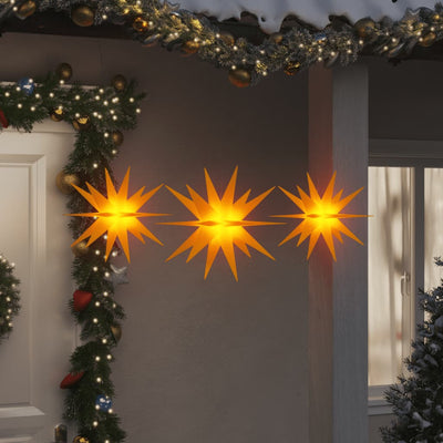 Lámparas navideñas de Vidaxl con LED 3 PC plegables amarillo