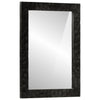 Vidaxl Specchio da bagno 50x70x2.5 cm Legno di mango solido e vetro nero
