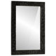 Vidaxl Specchio da bagno 50x70x2.5 cm Legno di mango solido e vetro nero