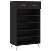 Vidaxl schoenenkast 60x35x105 cm bewerkt hout zwart